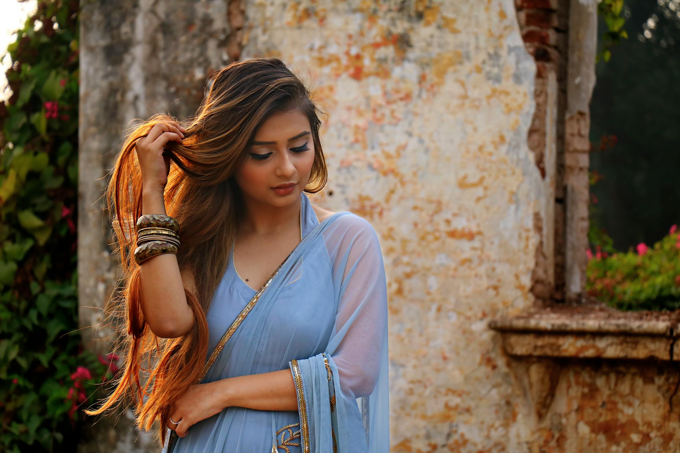 Indian Woman Photo by Samarth Singhai from Pexels: https://www.pexels.com/photo/photo-of-woman-wearing-blue-dress-1193942/