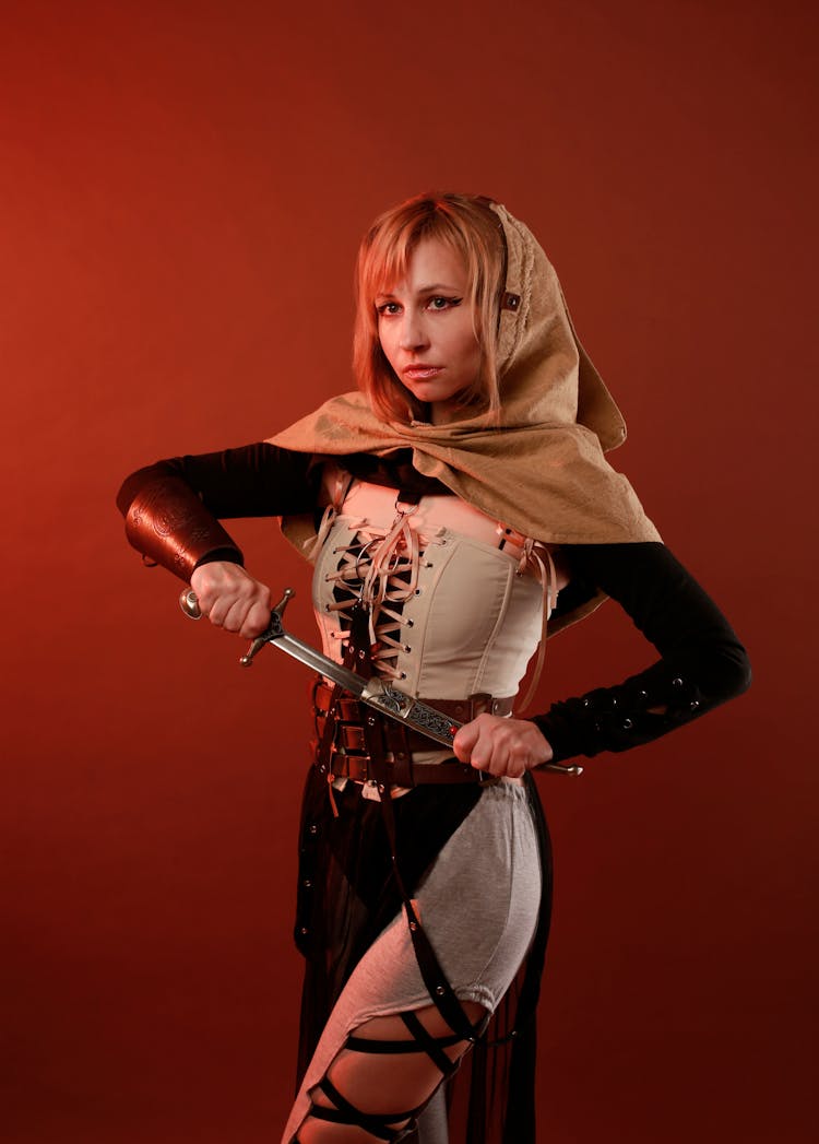 Female Cosplayer In A Character Costume 