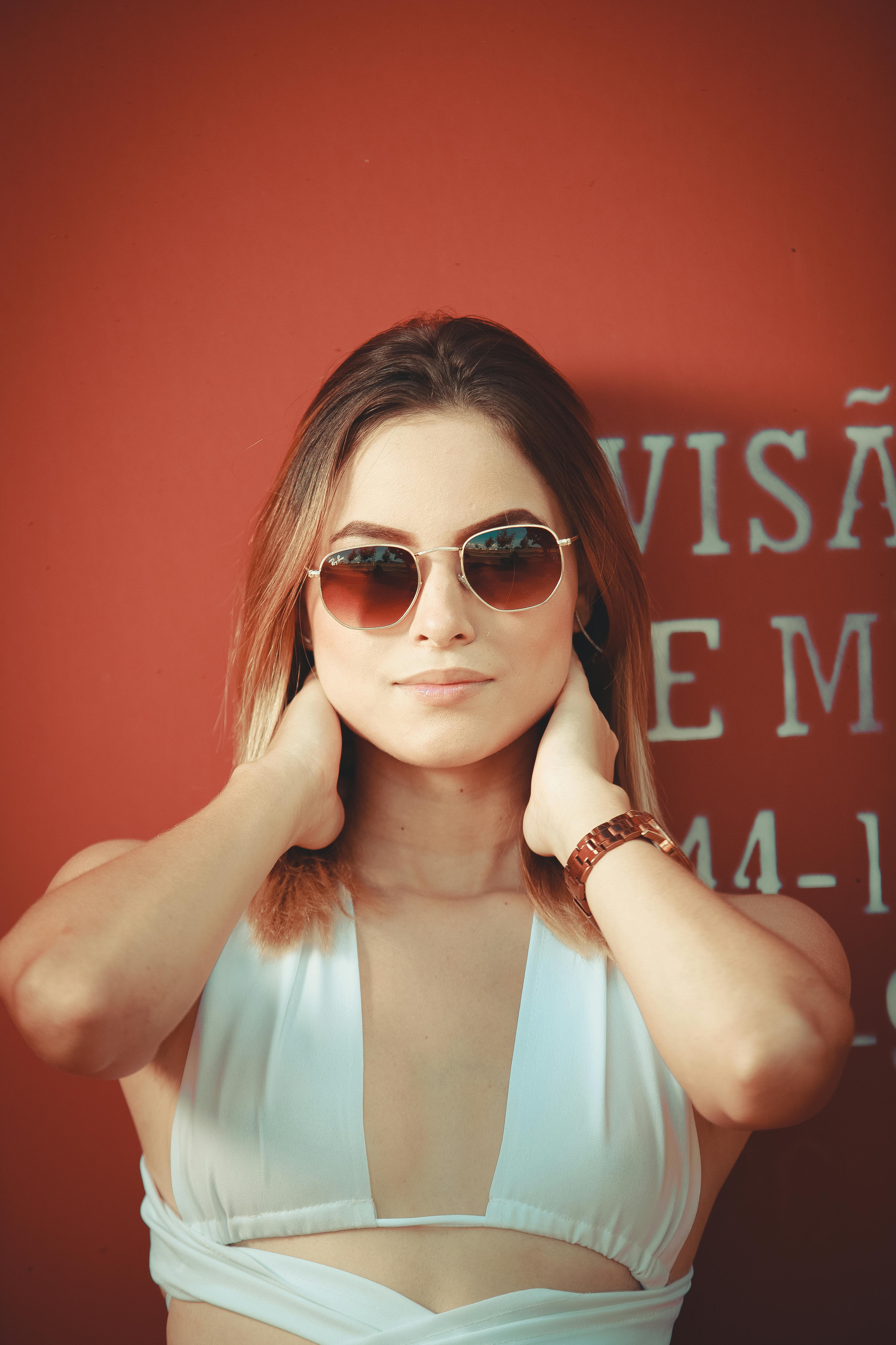 Beautiful young woman wearing sunglasses – Jacob Lund Photography Store-  premium stock photo