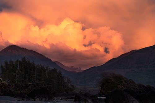 天性, 山, 日落 的 免费素材图片