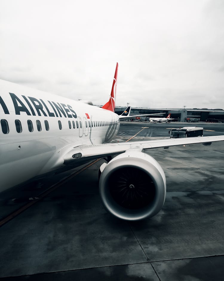 An Airplane Parked On A Ramp