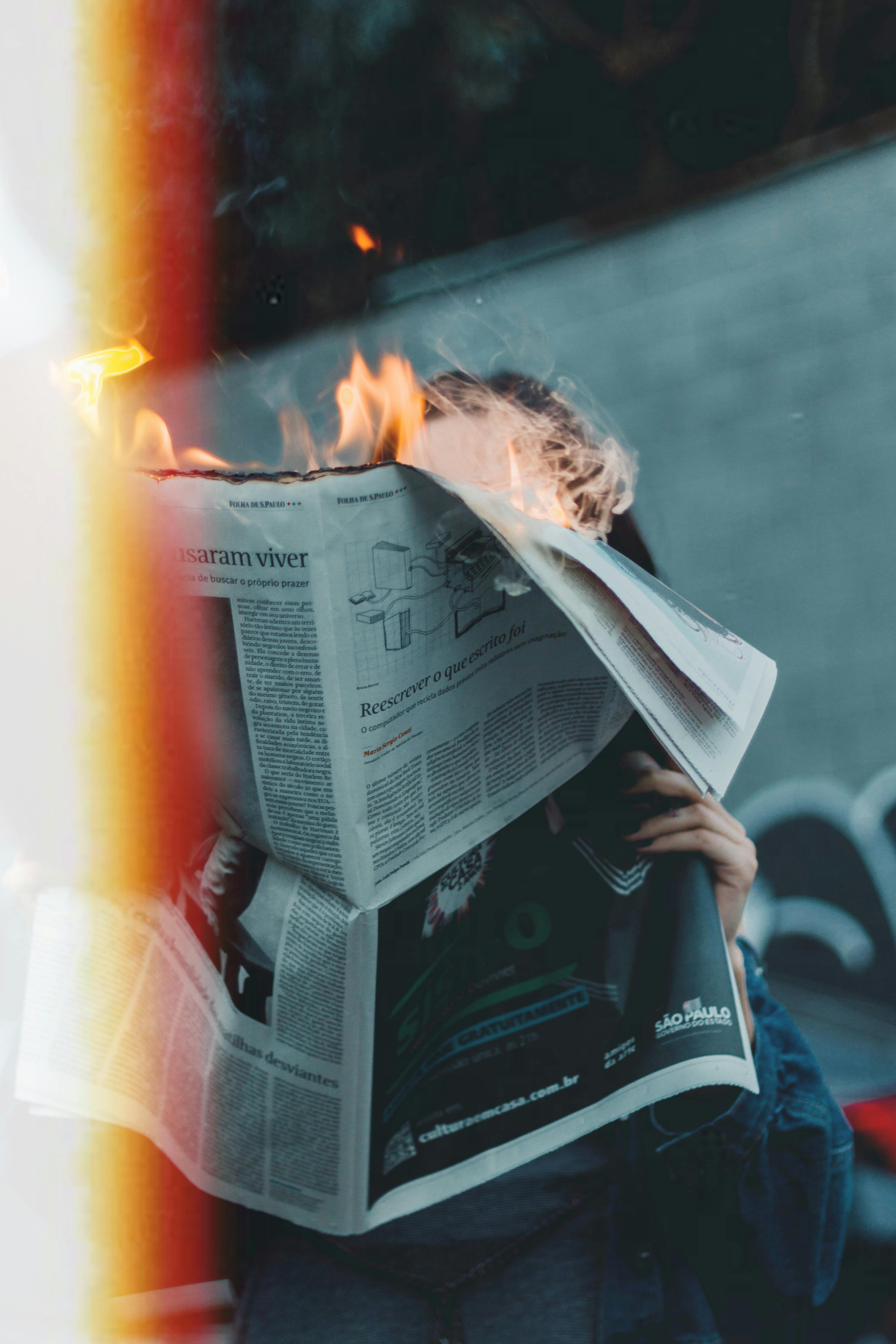 Burning Newspaper · Free Stock Photo