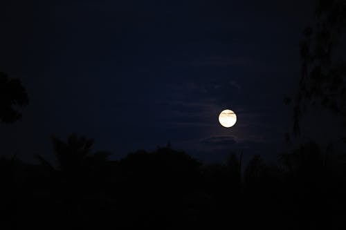 Ücretsiz ay fotoğrafçılığı, Dolunay, gece gökyüzü içeren Ücretsiz stok fotoğraf Stok Fotoğraflar