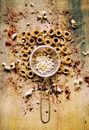 Sieve with White Flowers 