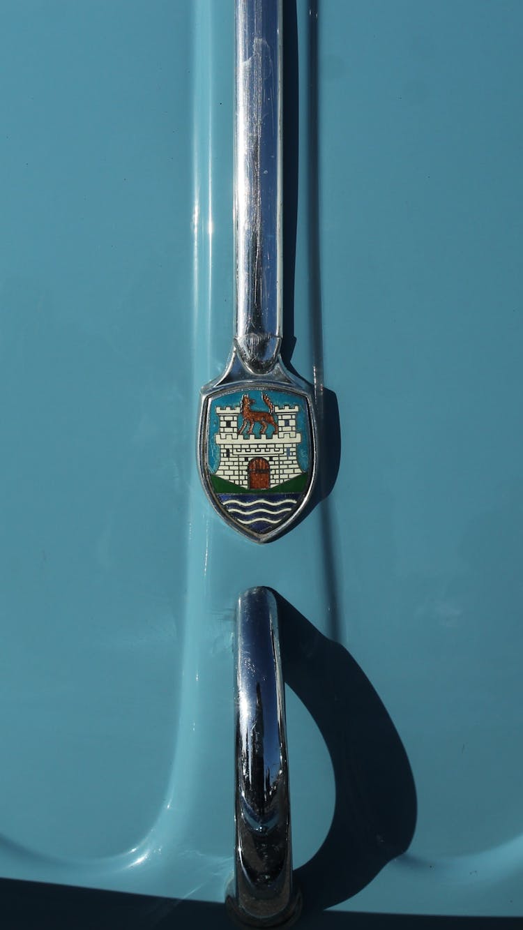 Arms And Chrome Decoration Of Vehicle Flap