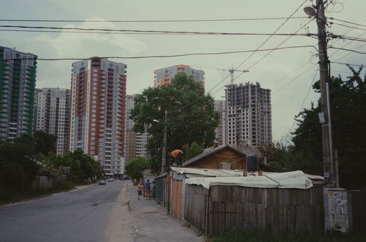 Shacks in the Slums of the City 