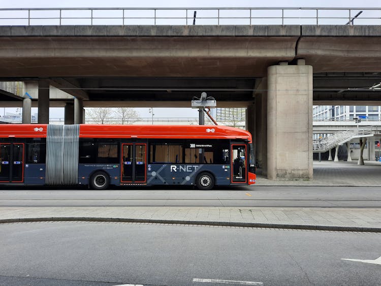 Bus On City Street