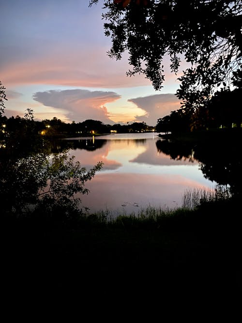 Free stock photo of lake, nature, sunset