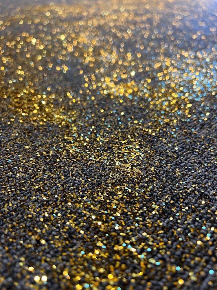 Gold Glitters On A Carpet 