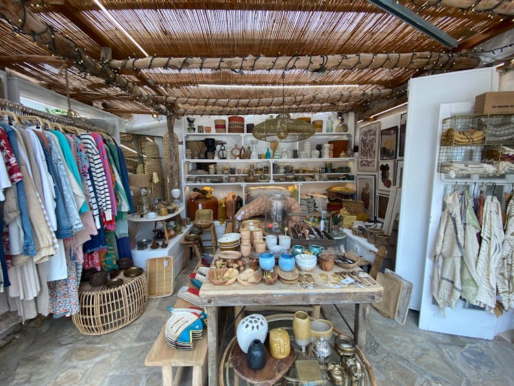 Interior Of A Store With Handmade Goods