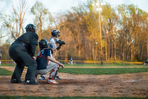 Kostnadsfria Kostnadsfri bild av baseballfältet, baseboll, basebollträ Stock foto