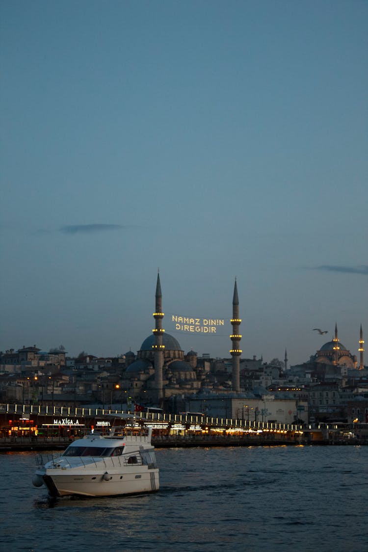 Yeni Cami Mosque Near Body Of Water 