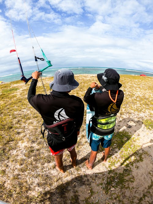 Kiteboarders wearing Bucket Hats 