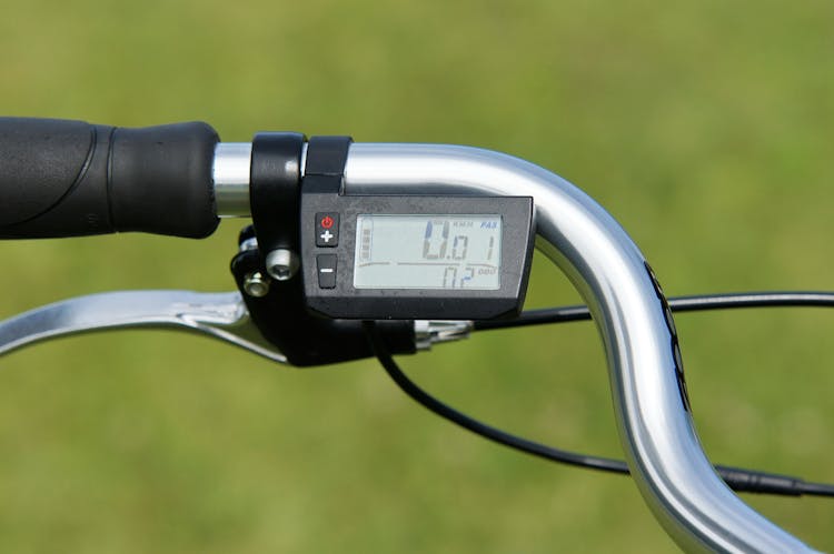 An E-bike Computer Electric Bicycle LCD Display On Bike Handle