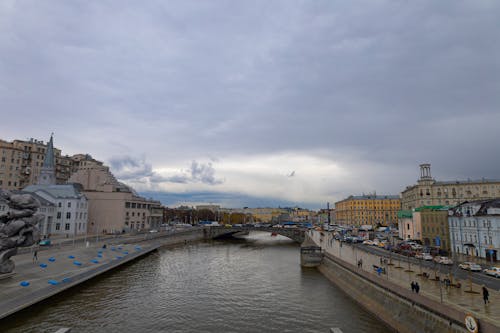 Canal Among Buildings Moscow 