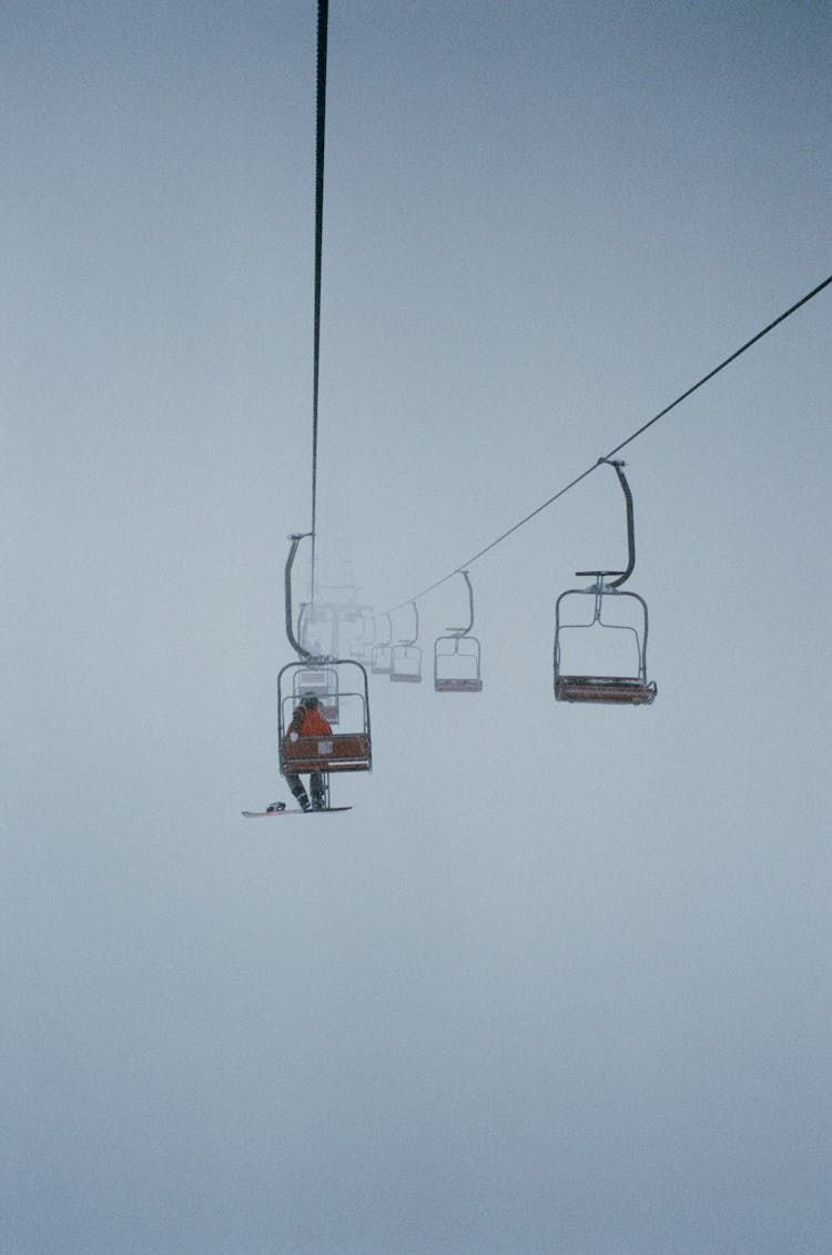 Person On A Ski Lift 