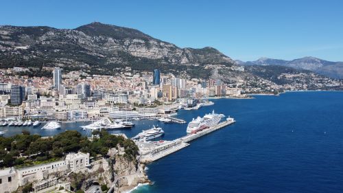 Monaco harbor and coastline