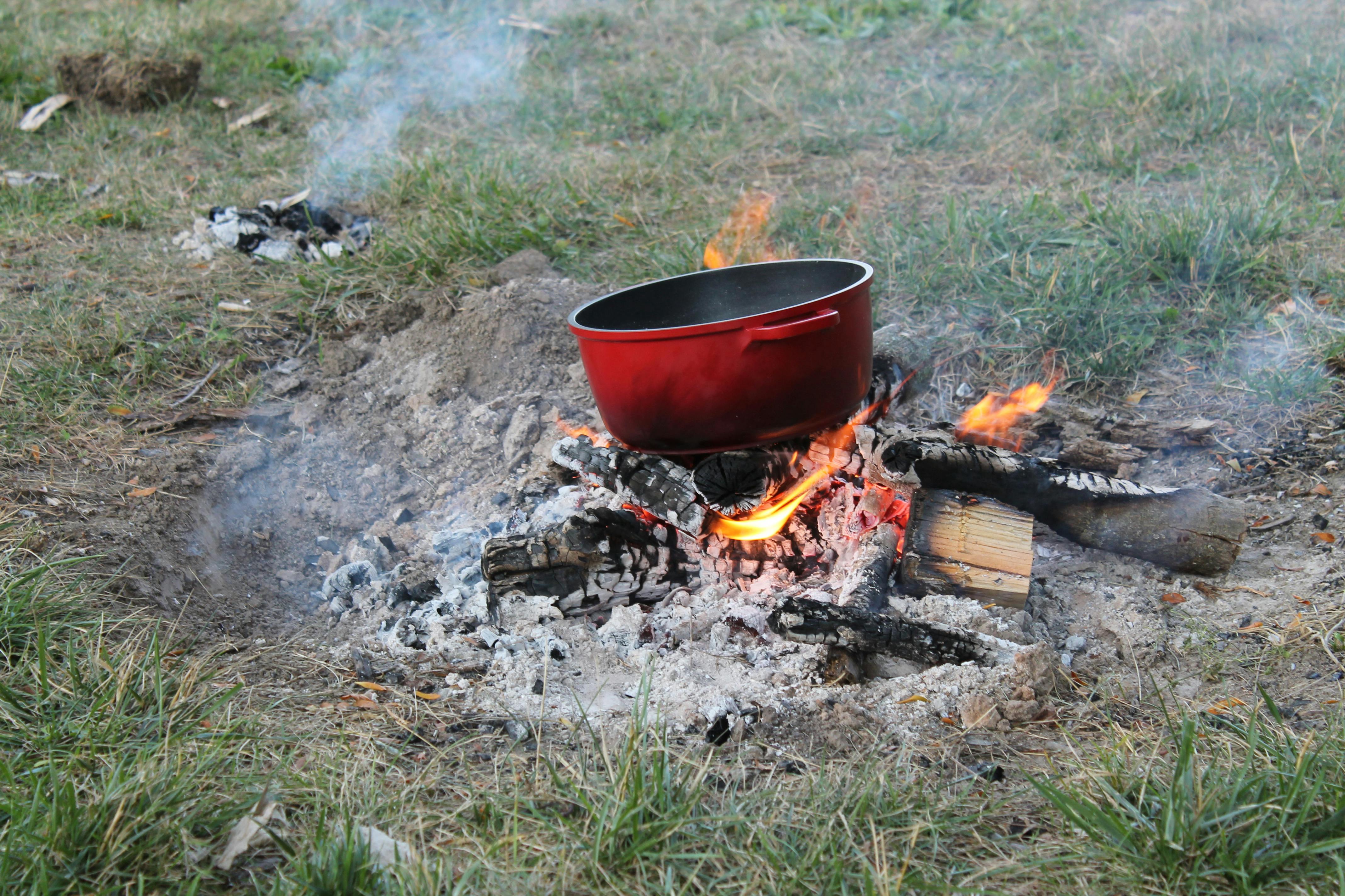 Free stock photo of camping, Cooking on fire, outdoor cooking