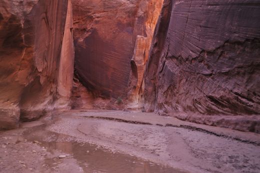 Narrow sandstone passage in a slot canyon — photo by ARNAUD VIGNE on Pexels