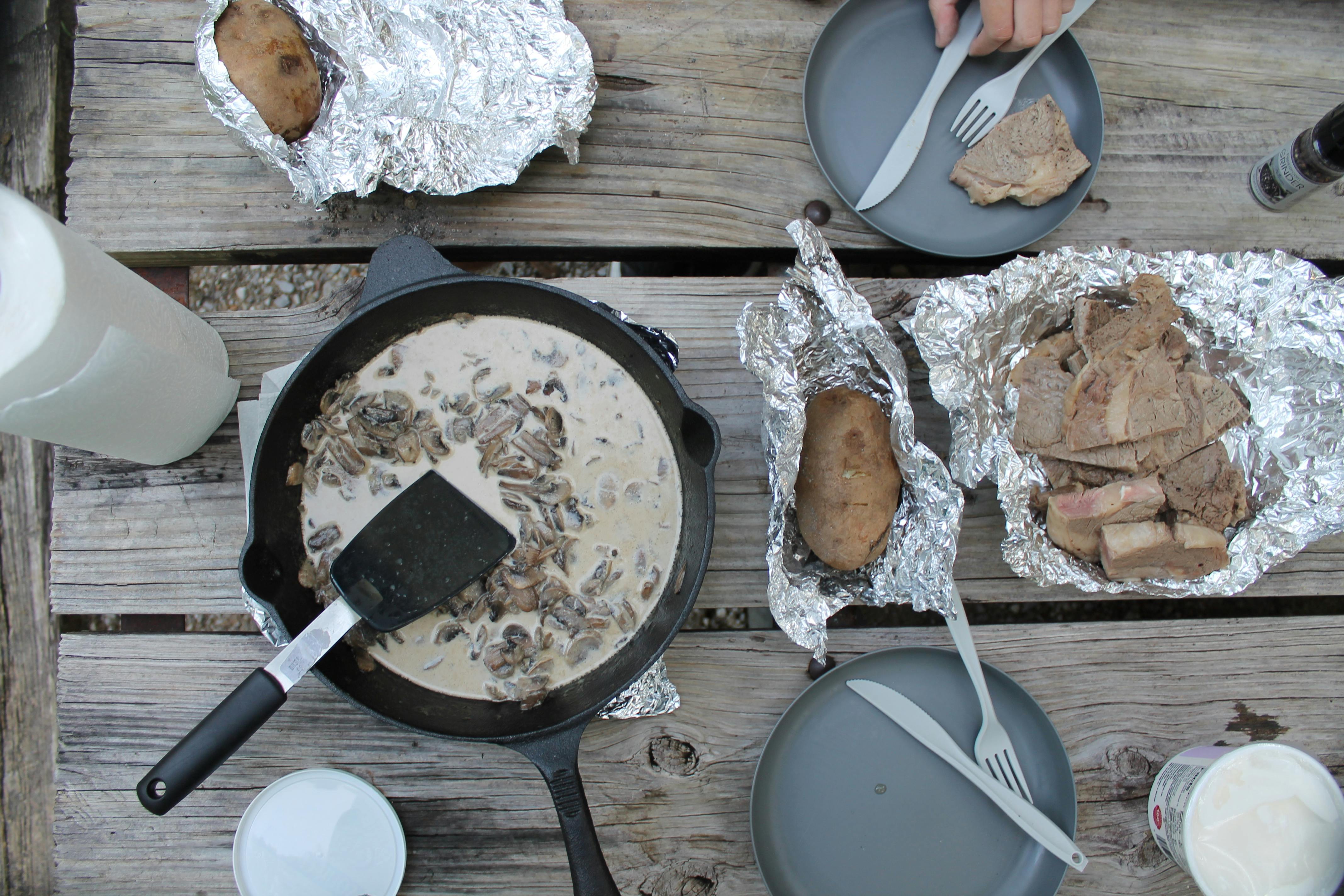 Free stock photo of camping, home cooked meals, outdoor eating