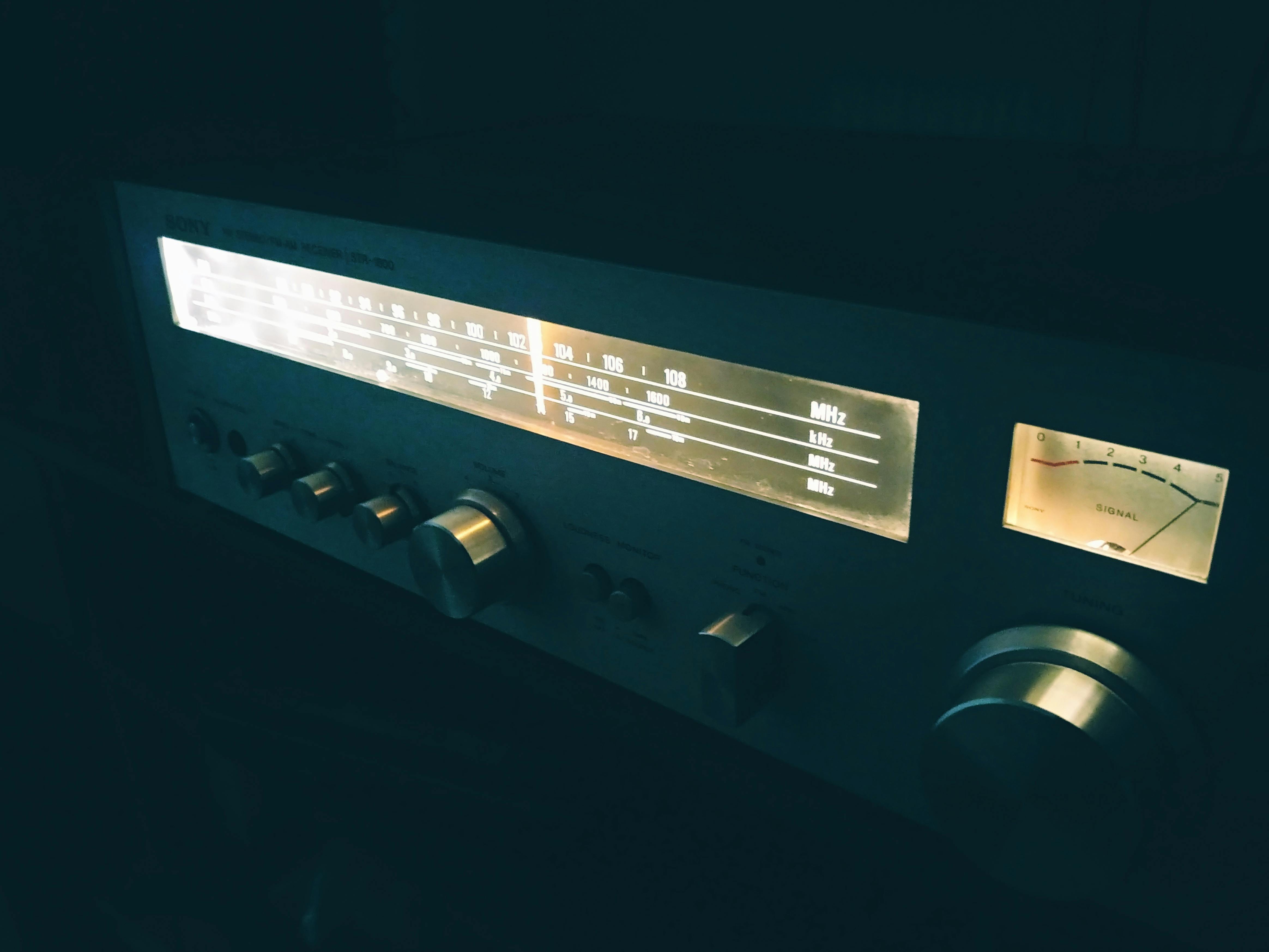 Free stock photo of audio system, cassette player, fm radio