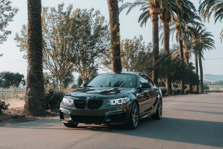 Luxurious Black Car On The Road 