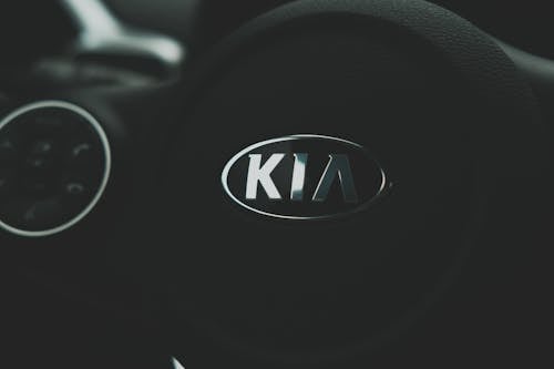 A Black and White Steering Wheel