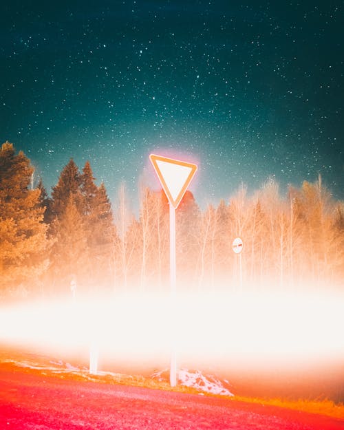 Light Trails During Night Time