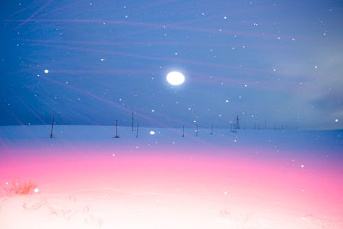 Ilmainen kuvapankkikuva tunnisteilla anime, kuu, lumi