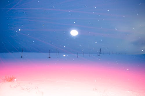 Moon on Starry Sky