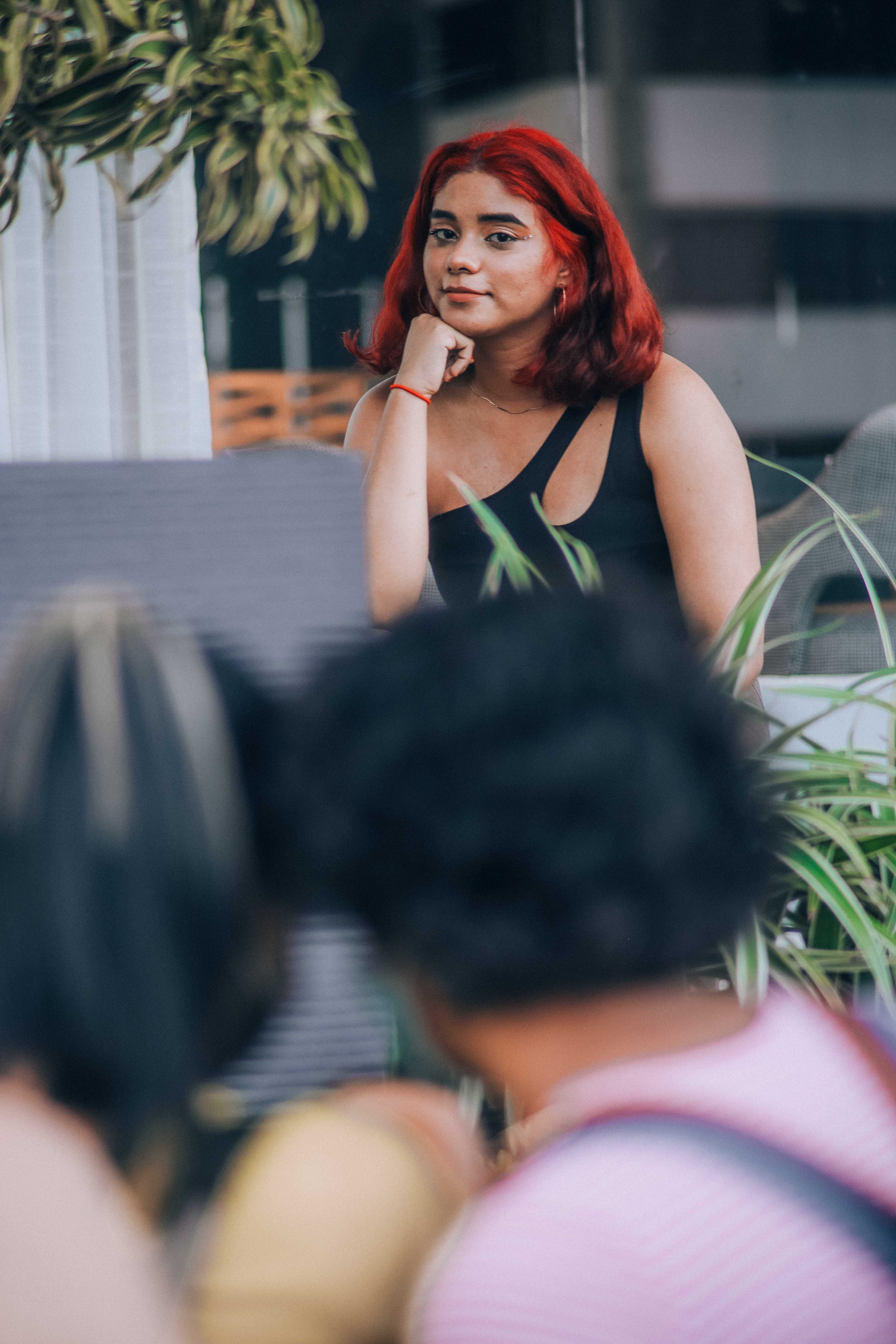A Woman With Red Hair Smiling · Free Stock Photo