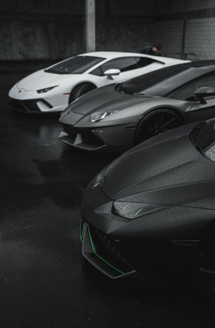 Supercars Parked In The Garage