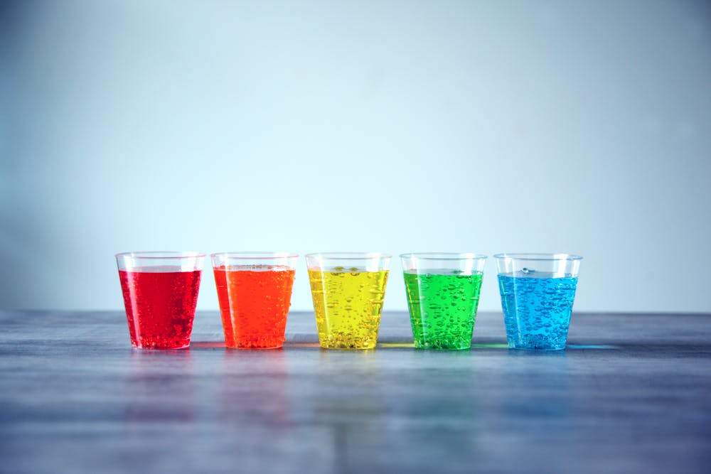 Rainbow Jello Cups