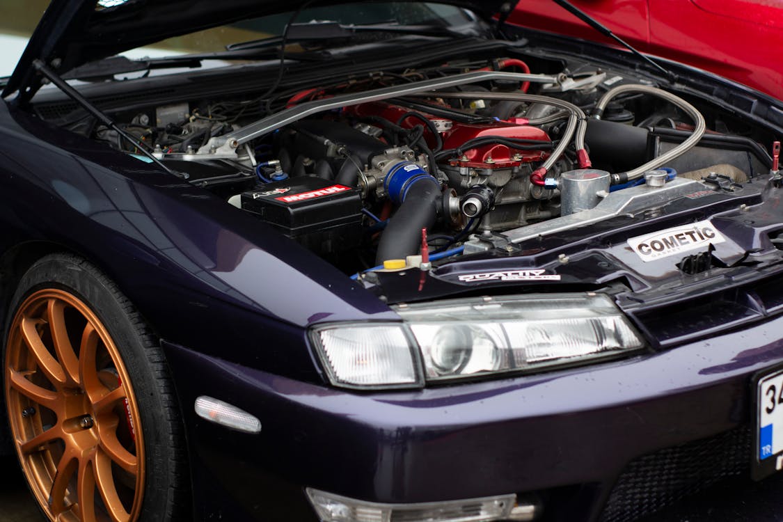 Free Car Engine in Close Up Shot Stock Photo