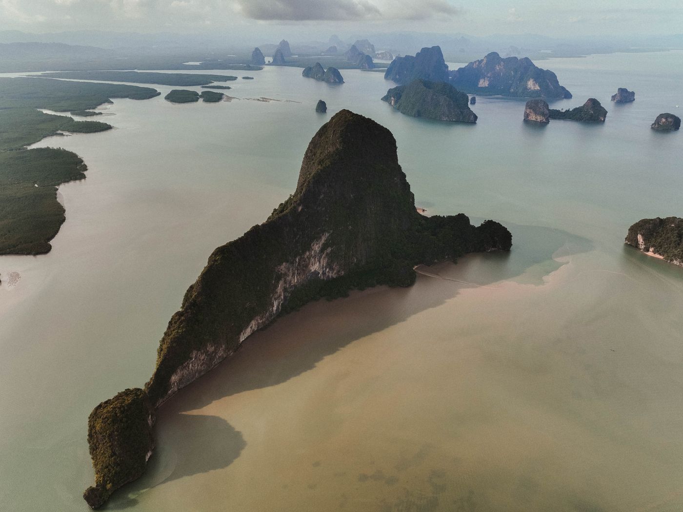 Aerial view of Phang Nga Bay, Thailand