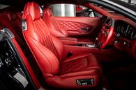 Red Leather Car Seat in Car