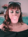 Woman with a Bubble Gum