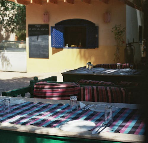 Striped Cloth on the Table