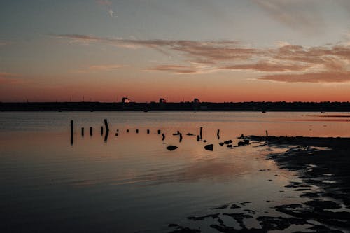 Бесплатное стоковое фото с вода, закат, море