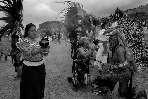 People Wearing Traditional Costumes