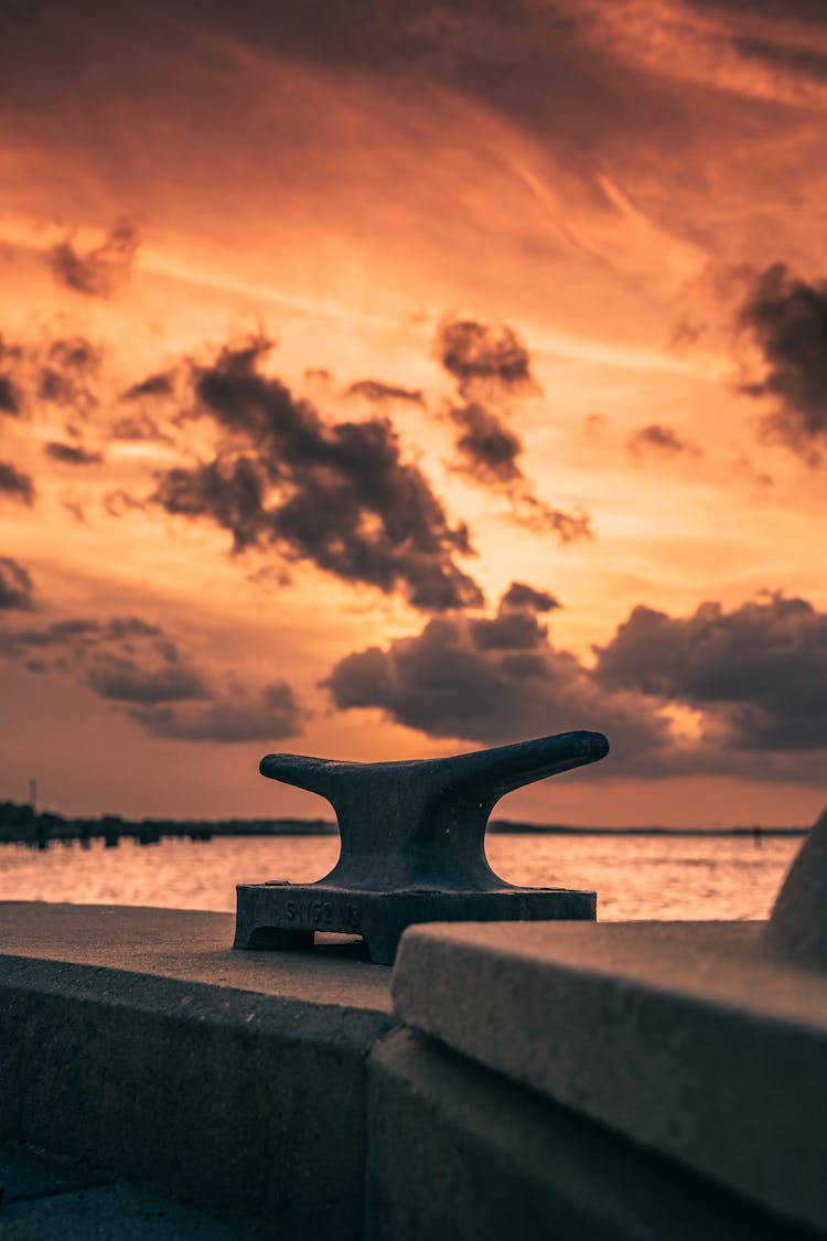 Boat Cleat In Close Up Shot