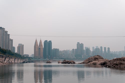 City Skyline Across Body of Water