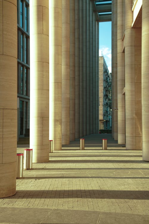 Free A Building with Pillars Stock Photo
