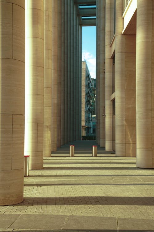 Free A Building with Pillars Stock Photo