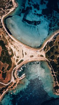 Aerial View of Narrow Passage Dividing Bay