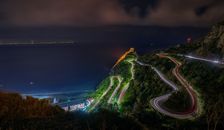 Aerial View of Road on a Mountainside