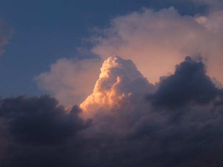 Thick Clouds Under A Blue Sky