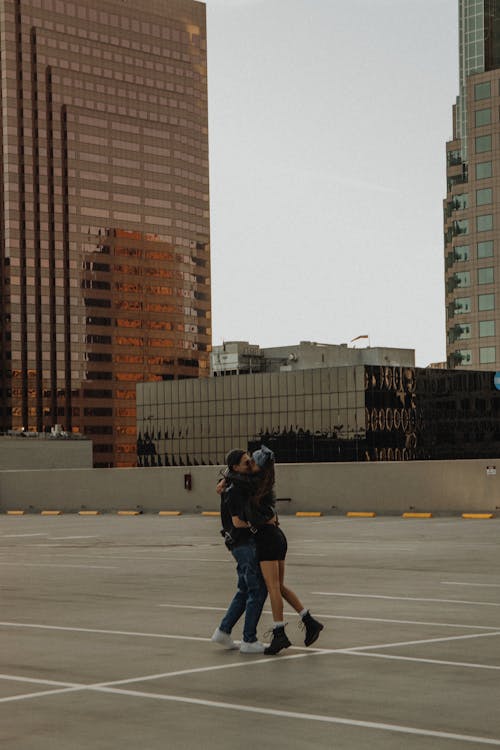 Couple Affectionate in City