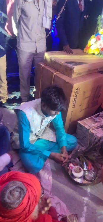 Football match with VAR review screen visible in stadium