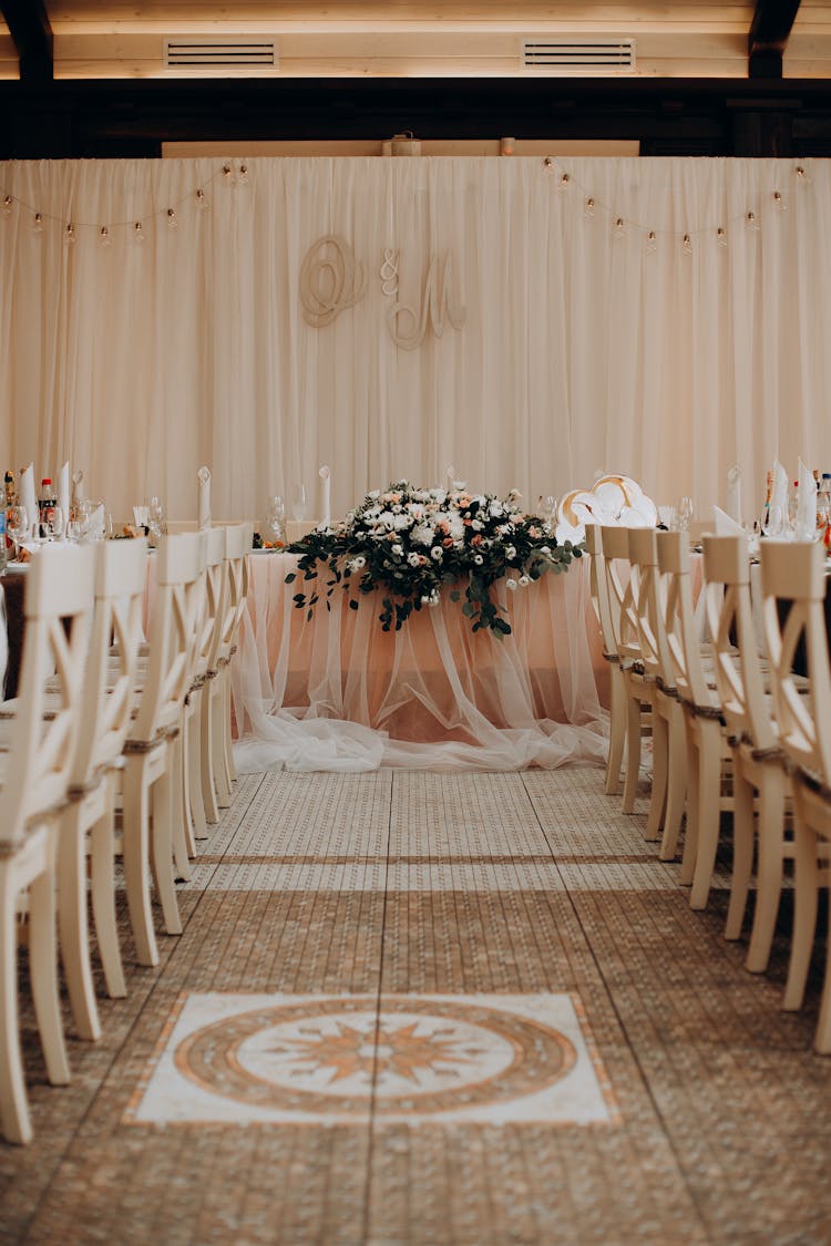 Hall Decorated For Wedding